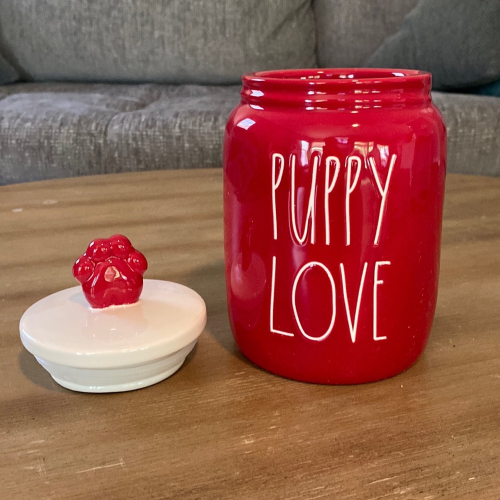 Rae Dunn “Puppy Love” canister